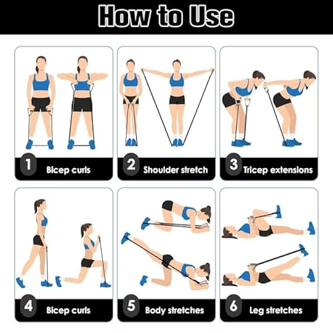 Resistance Bands with Handles, Easy Hold Working Out Exercise Bands, Comfortable Workout Accessory for Men Women Strength Training Muscle Shaping Physical Therapy Home (30LB)