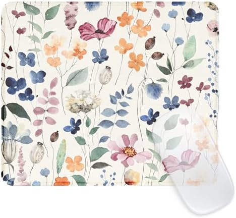 【Seorsok】 マウスパッド 疲労軽減 かわいい ゴム底 ドゲーミング ピンク マウスマット 装飾 パーソナライズ デスクマット 滑り止め 水洗い 耐久性良い 柔軟 おしゃれ オフィス/ホーム用 適度な表面摩擦 9.5 X 7.8 インチ，ピンク花4