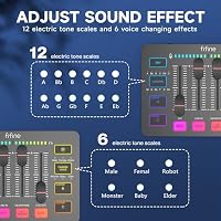 FIFINE Gaming Audio Mixer für PC, RGB Soundkarte für XLR Mikrofon, Audio Interface für Streaming Musiker, Mischpult für Gamer Creators Live YouTube, Individuelle Steuerung, Voice Changer – Ansicht 5