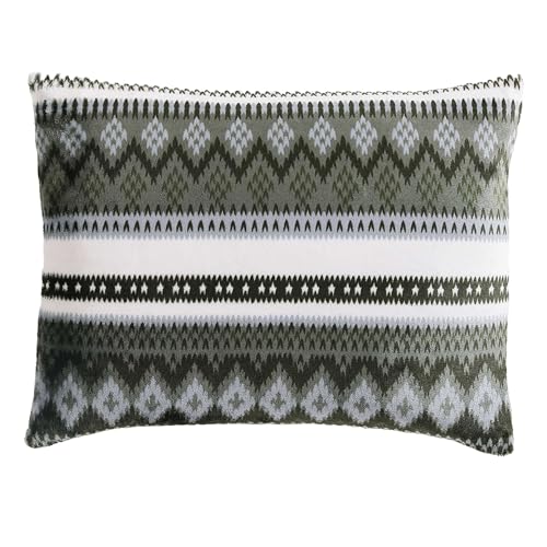 Image of Eddie Bauer - King Comforter Set, Reversible Plush Bedding with Matching Shams, Super Soft Luxurious Bedding Set, Oeko-Tex Certified (Shelton Fair Isle Green, King)