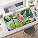 Beautiful Lotus Flowers Desk Mat Non-Slip Laptop Writing Pad Large Keyboard Mousepad with Rubber Base 23.6