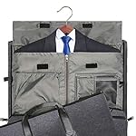 Convertible Garment Bag with Shoulder Strap, Modoker Carry on Garment Duffel Bag for Men Women - 2 in 1 Hanging Suitcase Suit Travel Bags (Black) - Image 4