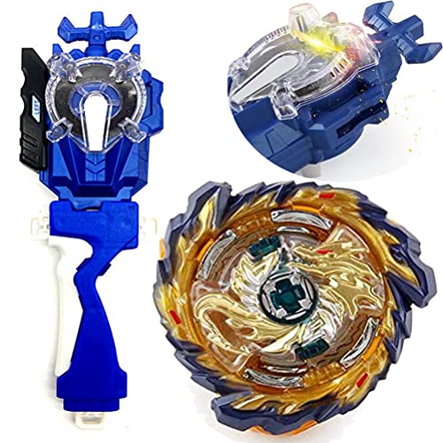 Mopogool Left Right Sparking Launcher Bey Burst Evolution Turbo Blade Battling Tops String Launcher Grip Booster SuperKing B-167 Mirage Fafnir Nt 2S God Bey Starter Set Gaming Spinning Toys Boys'Gift