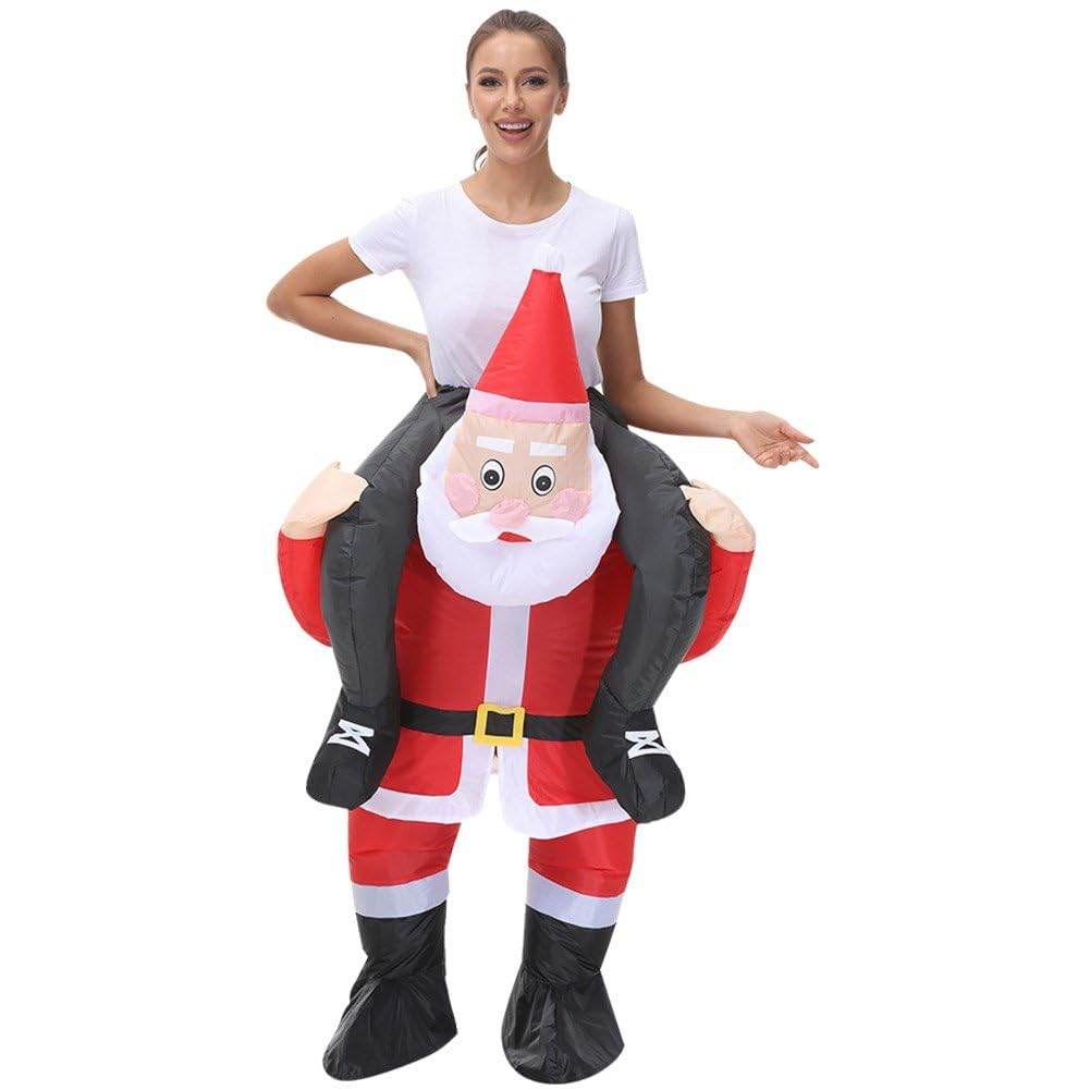 Nadmuchiwany kostium Świętego Mikołaja, nadmuchiwany kostium bożonarodzeniowy, Halloween, Boże Narodzenie, przyjęcie, cosplay, strój dla dorosłych