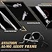 CGID GA61 Premium Al-Mg Alloy Pilot Polarized Sunglasses UV400, Full Mirrored Spring Hinges Sun Glasses for Men Women Mens Shades