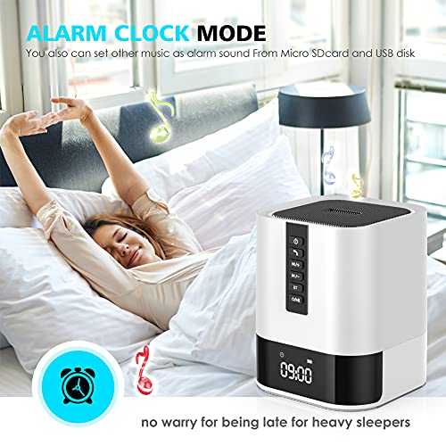 Hetyre Night Light Bluetooth Speaker, 5 In 1 Touch Control Bedside Lamp Dimmable Multi-Color Changing, Bedroom Alarm Clock, Best Birthday Gift Ideas For 10 11 12 13 14 Year Old Teenage Girls/Boys #TOP3