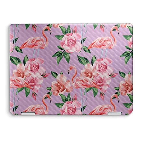 Image of MightySkins Carbon Fiber Skin Compatible with HP Spectre x360 14 inch (2022) Full Wrap Kit - Flamingo Rose | Protective, Durable Textured Carbon Fiber Finish | Easy to Apply | Made in The USA