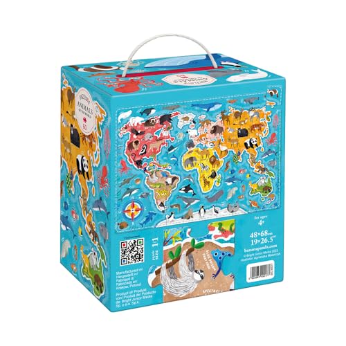Banana Panda Puzzle Love Animals Around the World (Pack of 60), Multicoloured, Large 19 x 27" - Image 2