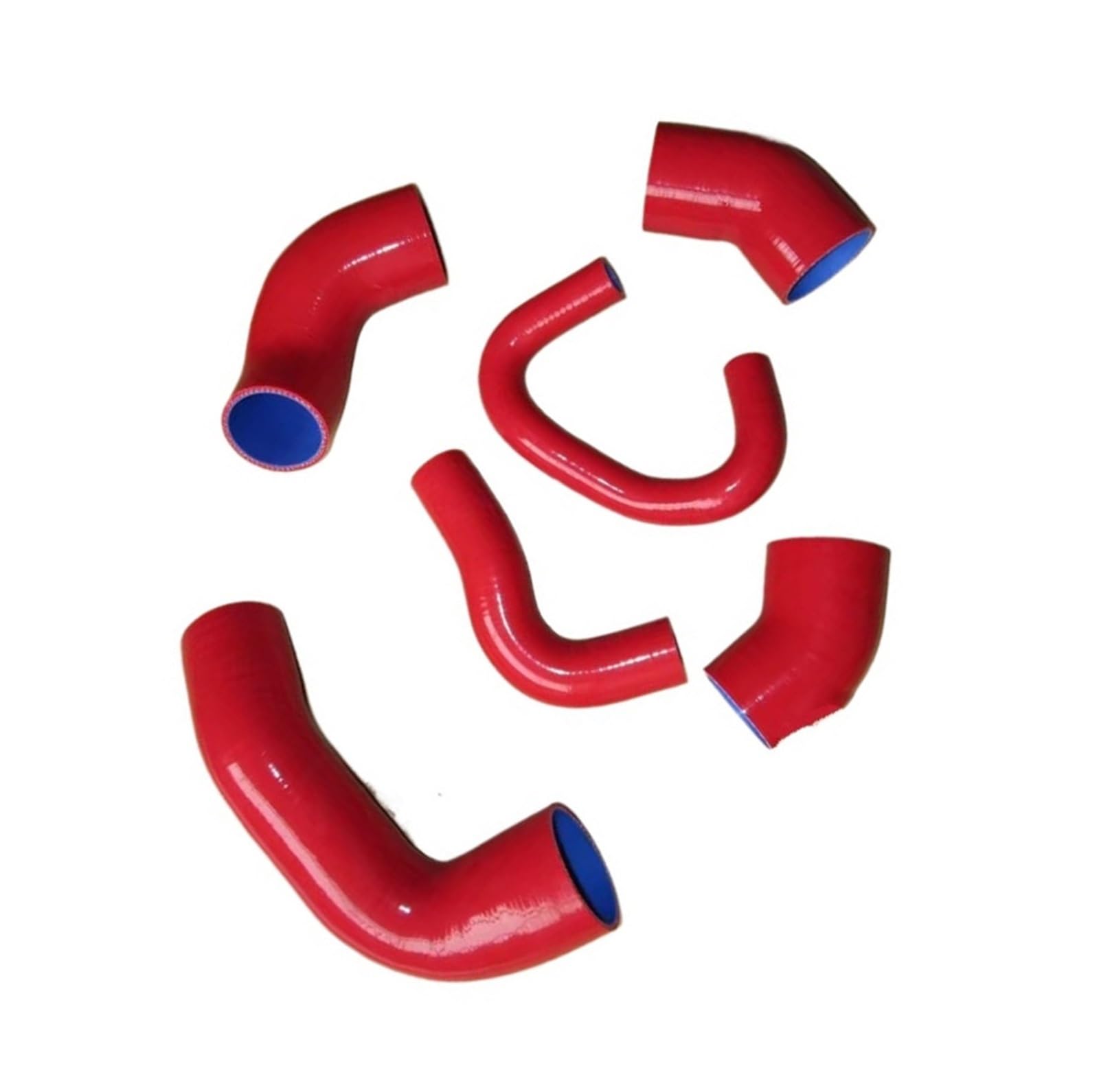 Chefru Red Water Coolant Pipe Compatible With Mitsubishi For Lancer For Evo 7 8 9 Ct9a 4G63 Silicone Engine Intercooler Radiator Hose Coolant Water Pipe Parts Kit(Red)