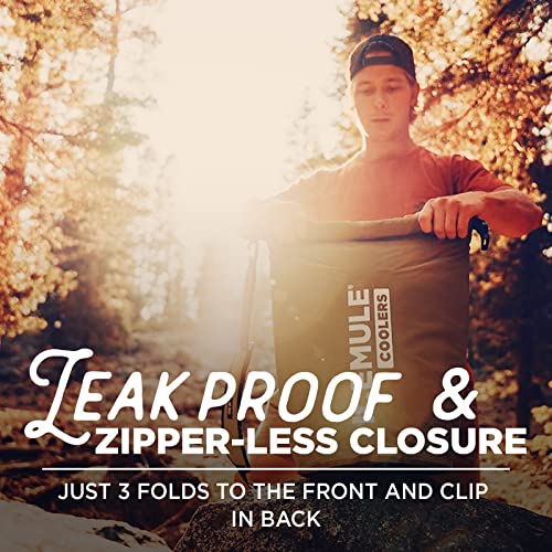 Icemule Classic Medium Collapsible Backpack Cooler – Hands Free, 100% Waterproof, 24+ Hours Cooling, Soft Sided Cooler For Hiking, Camping, Fishing & Picnics, 15 Liter, Fits 12 Cans + Ice, Olive #TOP5