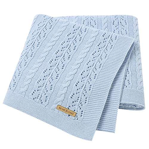 Image of LAWKUL Neutral Baby Blankets Cotton Baby Girl Receiving Blankets Infant Swaddle Baby Blanket Newborn Gender Neutral Nursery Decor Size 40x30 Inches