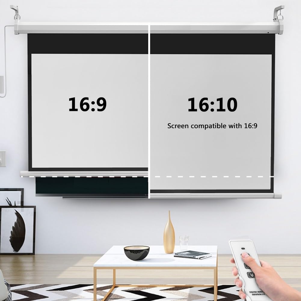 Amazon.co.jp: 60 72 84 インチ 電動プロジェクタースクリーン 天吊り