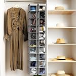 Simple Houseware 2 Pack 10 Shelves Hanging Shoe Organizer, Gray - Image 7
