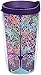 Tervis 1250528 Tree of Life Tumbler with Wrap and Royal Purple Lid 16oz, Clear
