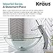 KRAUS Tall Waterfall Bathroom Faucet for Vessel Sink with Clear Glass Disk, Chrome KGW-1700CH-CL