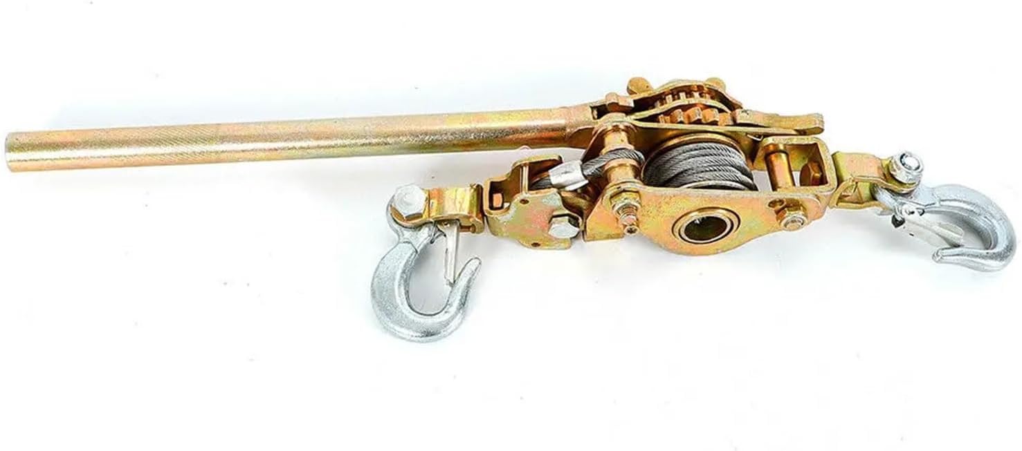 Hand Crank Winch, Hand Winch 2 Ton 3 Lever Puller Come Along Double Hooks Cable Hoist Ratchet,Boat Trailer Winches