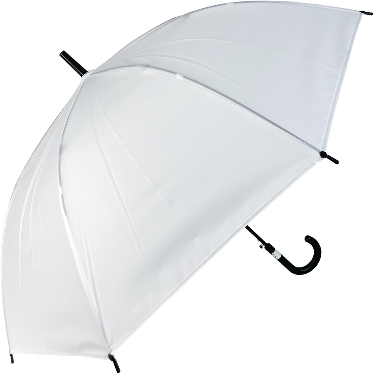 Long Umbrella, Women's, Men's, Water Repellent, Vinyl Umbrella, Stylish, Opaque Umbrella, Large, 25.6 inches (65 cm), One Touch Jumping Umbrella, Durable, Windproof, Fiberglass, Solid Color