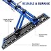 Stair Tread Template Tool, Stair Measuring Tool with Triangular Structure Brace and Edge Flip Stops, 8-72 in Solid Aluminum Alloy Stair Tread Jig for Accurately Measuring Stairs (Blue)