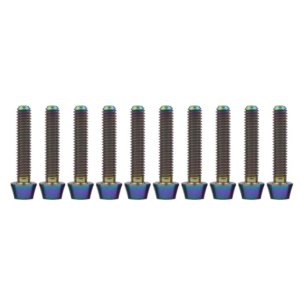 Lot De 10 Vis Allen En Titane Grade 5 - M4 X 20 Mm, Couleur Arc-en-ciel, Pour Vélo (potence)