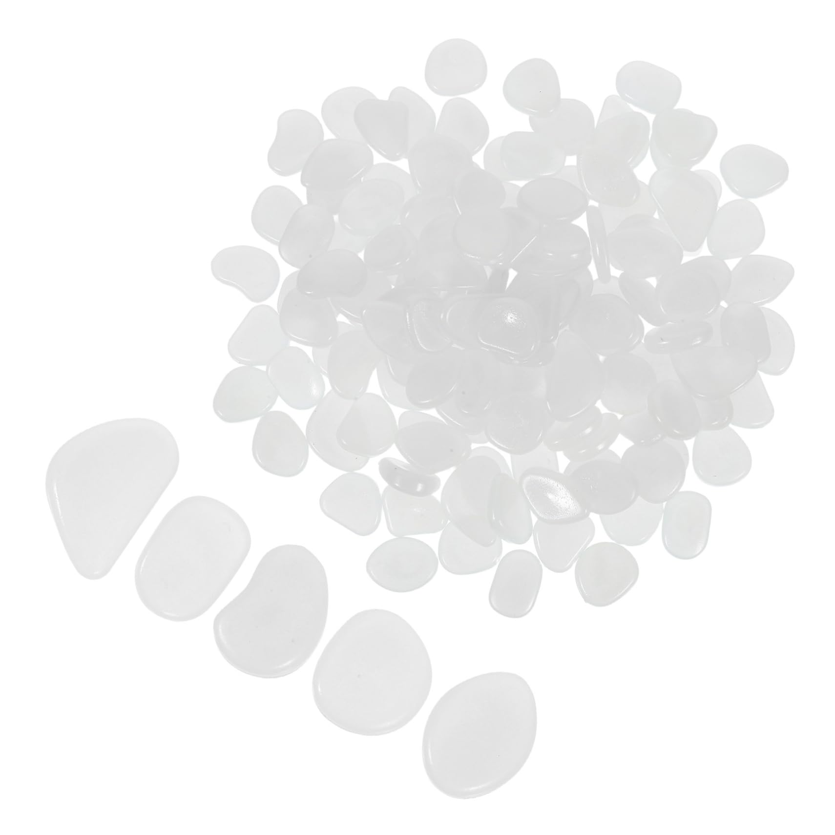 CIYODO 200Pcs Glow Luminous Pebbles for Aquariums Gardens Enhance Fish Tank Landscape with Material for Nighttime Decor