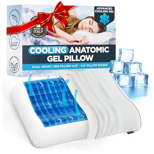 【新品】Technogel （テクノジェル）Convexo Adjustable Technogel Deluxe Memory Foam Pillow - Ergonomic Design for Back