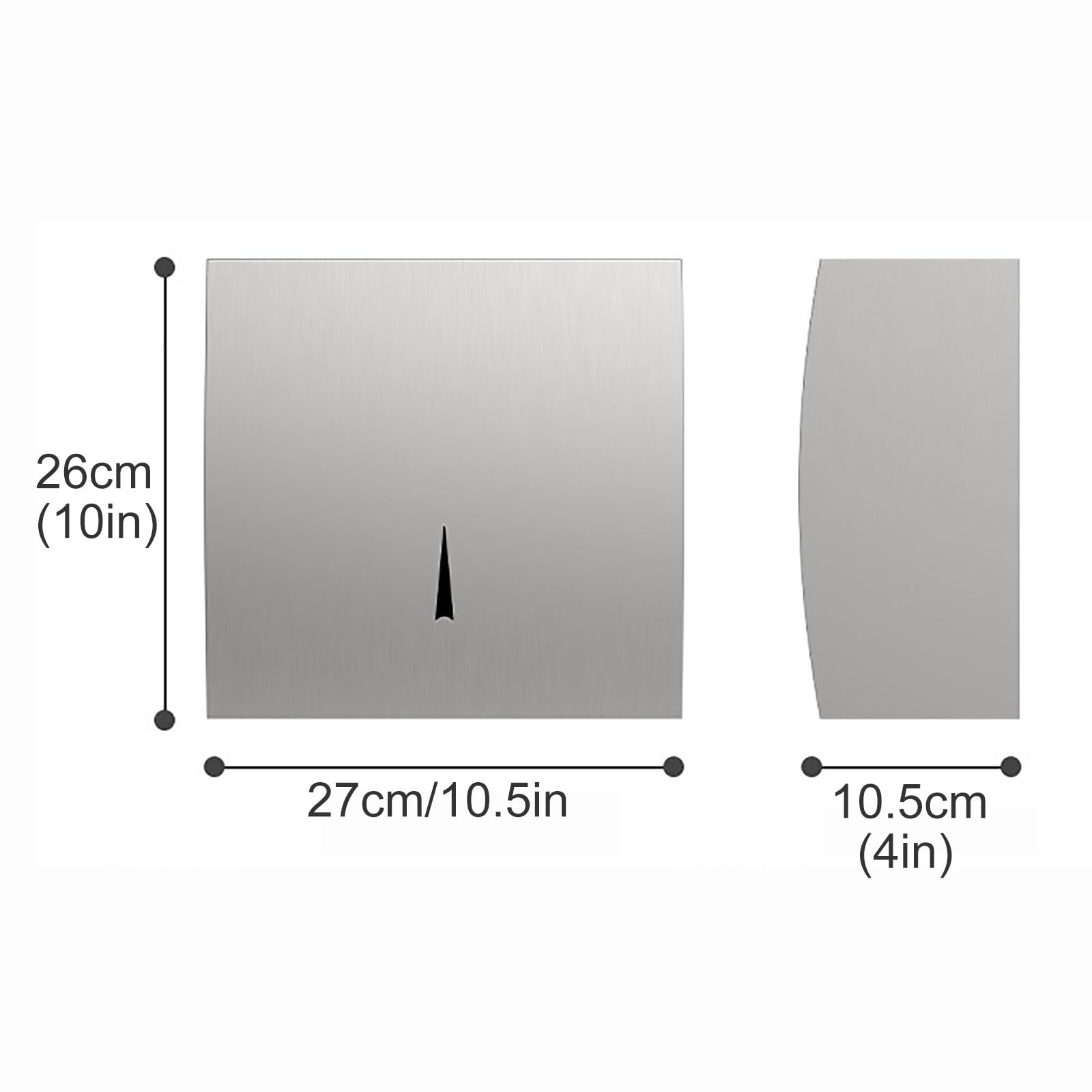 Dispensador Papel Secamanos, Dispensador de Papel de Manos Montaje en Pared, Comercial, Acero Inoxidable(Silver)