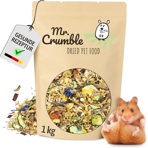 Mr. Crumble Hamster-Futter für Teddy- und Goldhamster Großer Körnerschatz 1 kg