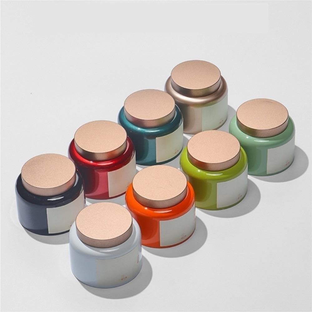Teeservice Bulk Tee-Vorratsbehälter, Glas, Keramik, versiegeltes Glas, Tee-Vorratsglas, Retro-Teedosen, Einzeldose, Doppelglas, Geschenkbox-Set, Tee-Vorratsglas (C,Einzeldose)