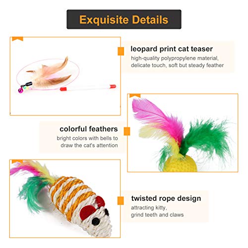 O conjunto de sacolas Adaskala de variedade de brinquedos para animais de estimação inclui 20 brinqu