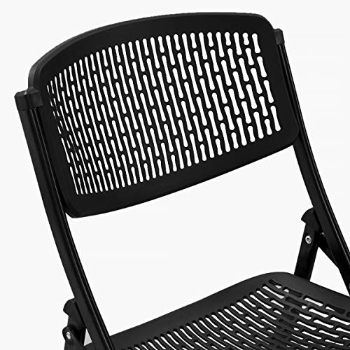 Image of Home Centre Metal Mid Back Ergonomic Without Cushion Chair (White)