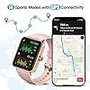 Dirrelo Smart Watch for Android Phones iPhone Compatible, Smart Watches for Women Men, 5ATM Waterproof Android Smart Watch Fitness Tracker/Sleep/Step Monitor, Pink