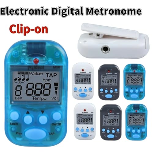 Métronome numérique LCD M50 compact double canal avec pince de fixation noire