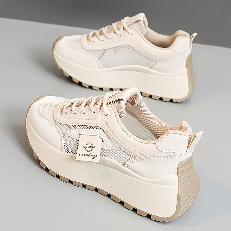 Women's Summer Fashion Sneakers- Breathable Lace-Up Outdoor Shoes for Running, Walking,Hiking, Casual Wear, Ladies Sneakers2