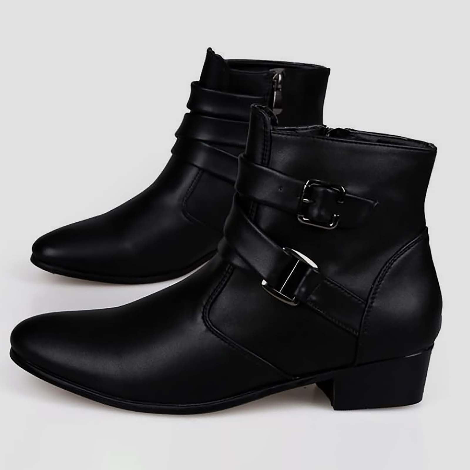 Scarpe estive da uomo con chiusura lampo, scarpe estive, da barca, in tinta unita, con fibbia con cintura, scarpe per il tempo libero, scarpe da trekking senza lacci