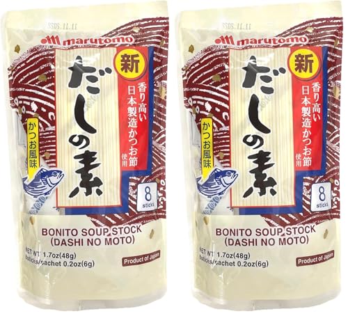Marutomo, Sazonador japonés en polvo para sopas (Dashi no moto), 48 g (Paquete de 2)