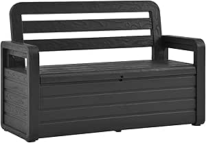 MOONAIRY Gartenbank mit Stauraum, Terrassenmöbel, Wetterfeste Bank
