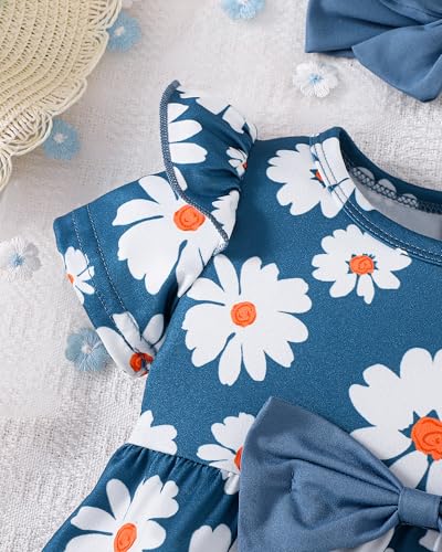 Image of Doresbebe Baby Girl Clothes Toddler Girl Outfits Infant Girl Summer Clothes for Girl Ruffle Shirt Pants+Cute Headband 3PCS