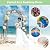 RUBFAC 7.8ft Metal Wedding Arch Frame, White Garden Trellis for Climbing Plants Outdoor, Garden Arbors and Arches Party Archway for Flower Rose Vines Birthday Bridal Christmas Decoration