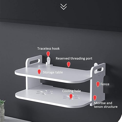 Miniatura 3 de Estante flotante para componentes de TV, estante de caja de TV, reproductor de DVD grueso, estante para colgar en la pared, estante de