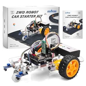OSOYOO 2WD Robot Car Starter Kit for Arduino, Intelligent and Educational Kit for Adults, Remote Controlled App Educational Motorized Robotics for Building Programming Learning How to Code