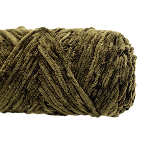 Fio de chenille de veludo para tricô à mão de lã sintética média grossa linha de crochê DIY artesana