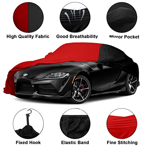 Image of Indoor Car Cover Replace for 2020-2025 Toyota Supra, Luxurious Stretch Satin Custom-fit Indoor Car Cover for Dust-Proof, Underground Garage, Car Show (Supra)