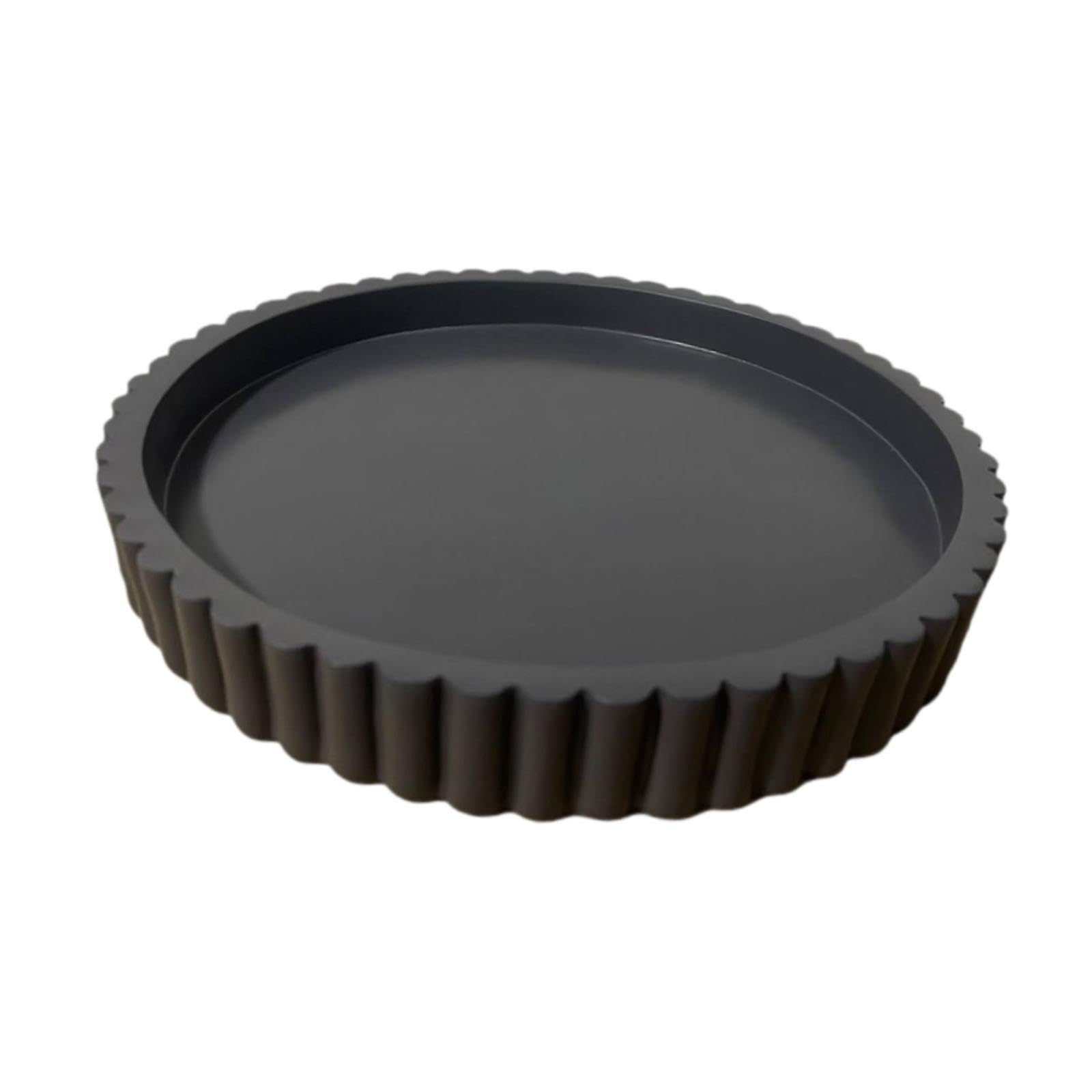 Bandeja cosmética redonda para mesa de café, decoración, bandeja de servicio, almacenamiento de cosméticos, resina, bandeja de mesa de café para baño, hogar, salón (marrón)