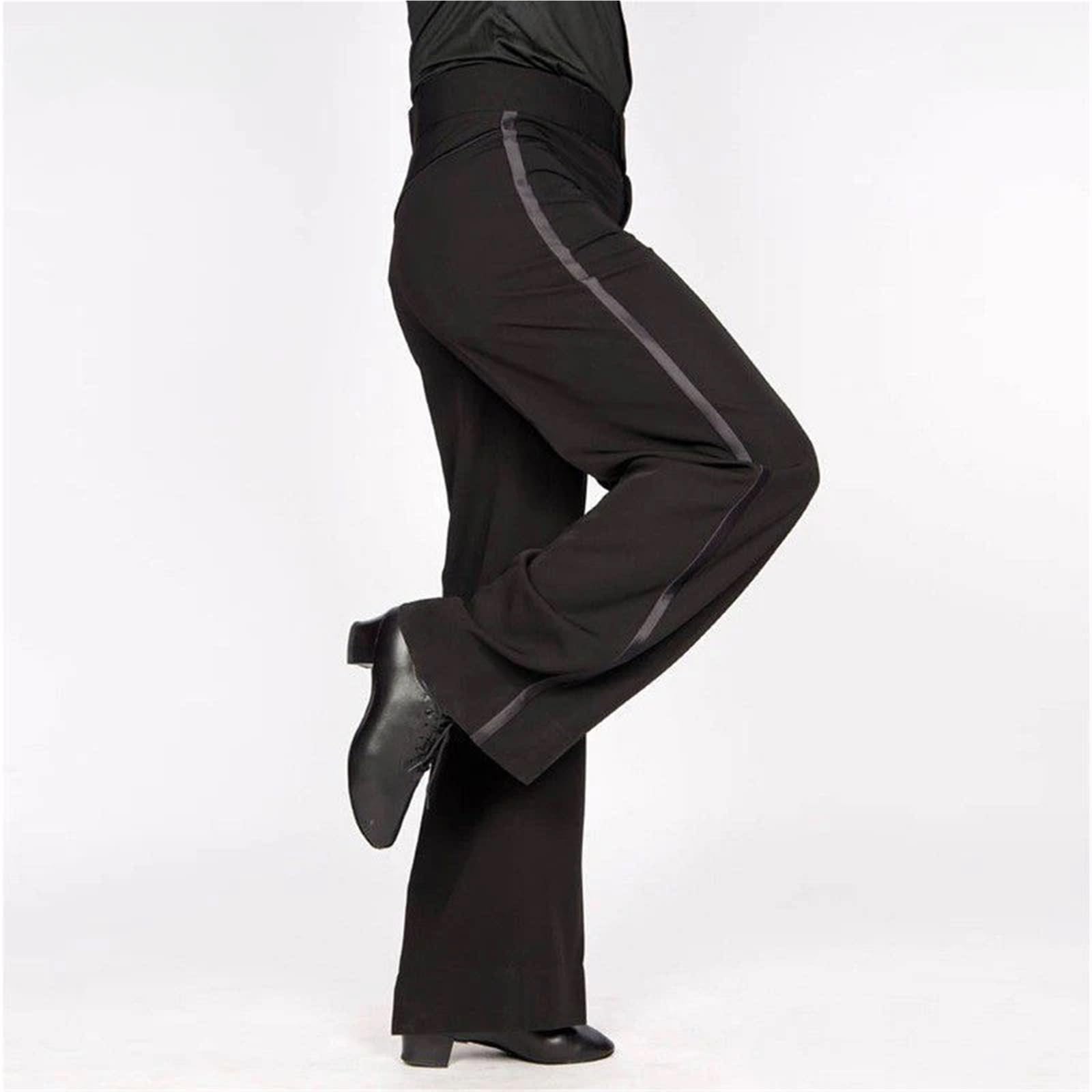 Pantalones De Baile Salón con Banda Lateral For Hombre, Rectos, Jazz, For Latino, For Práctica para Hombre, Salsa, Jazz, Danza