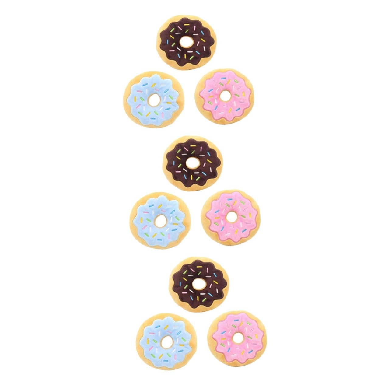 Supvox 9stücke Plüsch Hundespielzeug Im Donut-Design Mit Quietscher Kauspielzeug Für Welpen Und Hunde Fördert Zahngesundheit Und Langeweile Farben Zufällig
