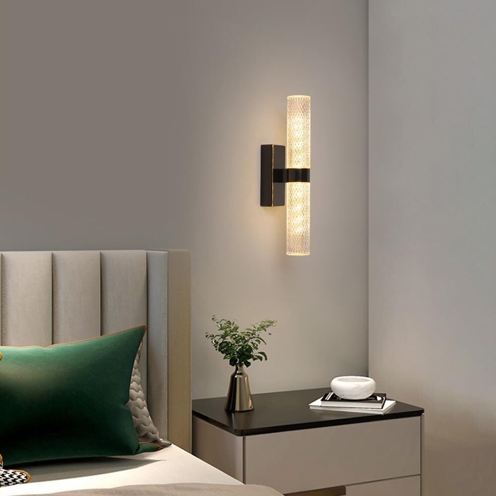 Applique da parete moderne a tubo lungo Lampadari minimalisti dimmerabili su giù Creatività Lampada bagno lineare in ottone for vanità Camera letto Corridoio Scala/D/66Cm,D-33Cm,D-66Cm(K,33Cm)