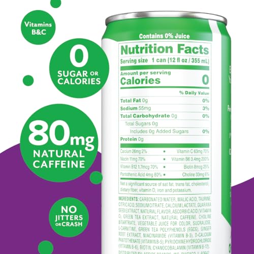 ASPIRE® Healthy Energy, Calorie Burning, Zero Calorie, Zero Sugar Drink Apple + Acai 12-Pack