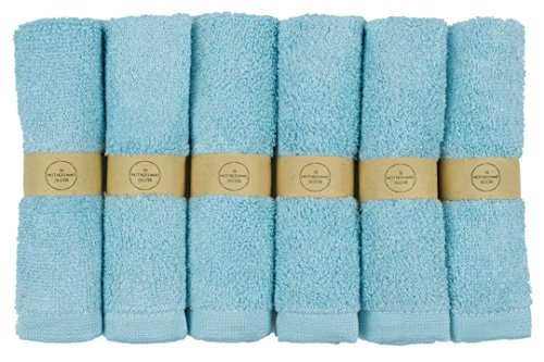 Baby Washcloths - Super Soft Bamboo Baby Essentials for Baby Shower Registry & Baby Shower Gift, Perfect Newborn & Baby Towel, 6-Count, 10"x10", Blue