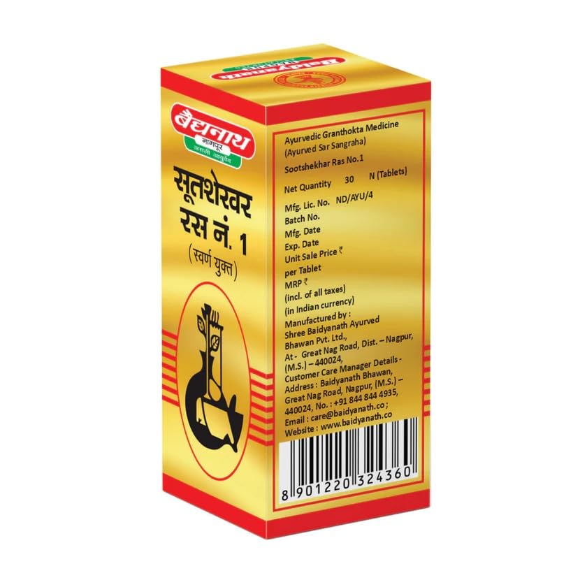 BAIDYANATH SOOTSHEKHAR RAS NO.1 (10TAB)-image-1