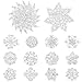 kilofly 14pc Bridal Rhinestone Crystal Flower Bouquet Corsage Wedding Brooch Pin